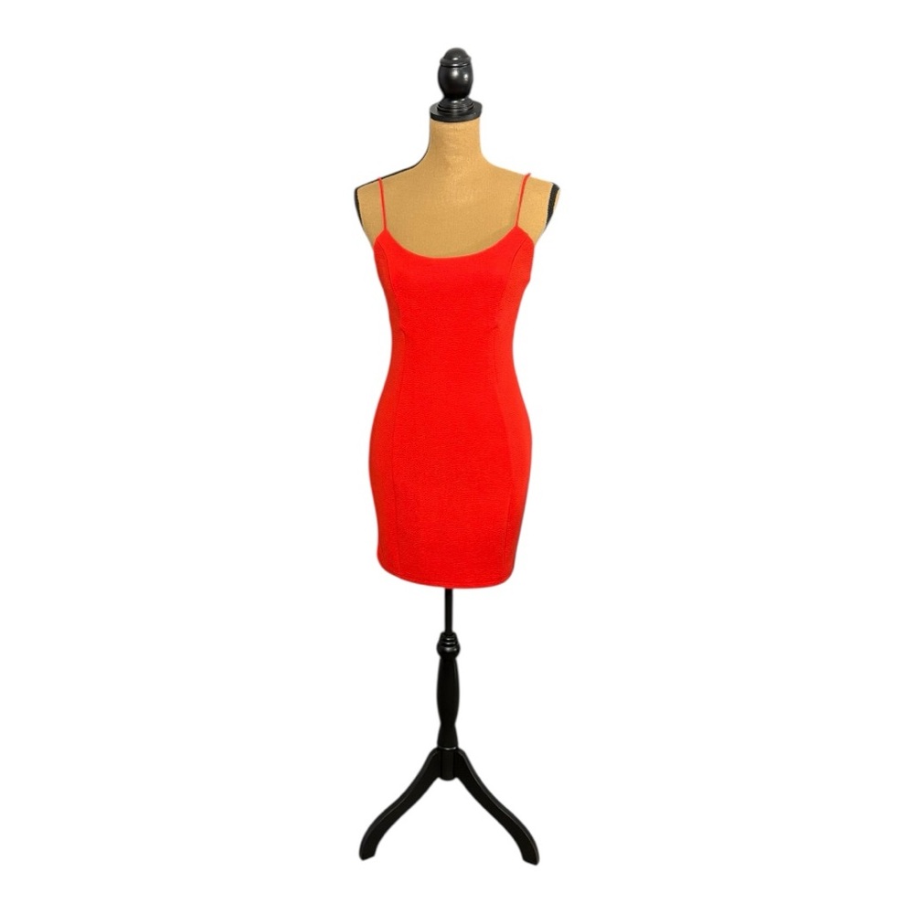Lulus Red Spaghetti Strap Bodycon Mini Dress Women’s Small Y2K Revival Clubcore
